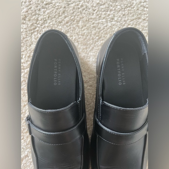 Perry Ellis Portfolio Men's Dress Shoe Color Black Size 11 - Picture 3 of 4